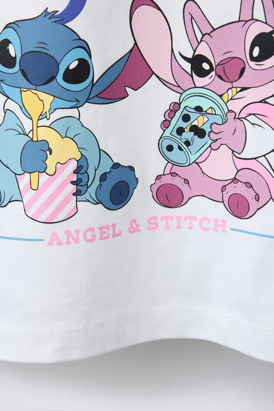 ФУТБОЛКА С ПРИНТОМ STITCH & ANGEL © DISNEY
