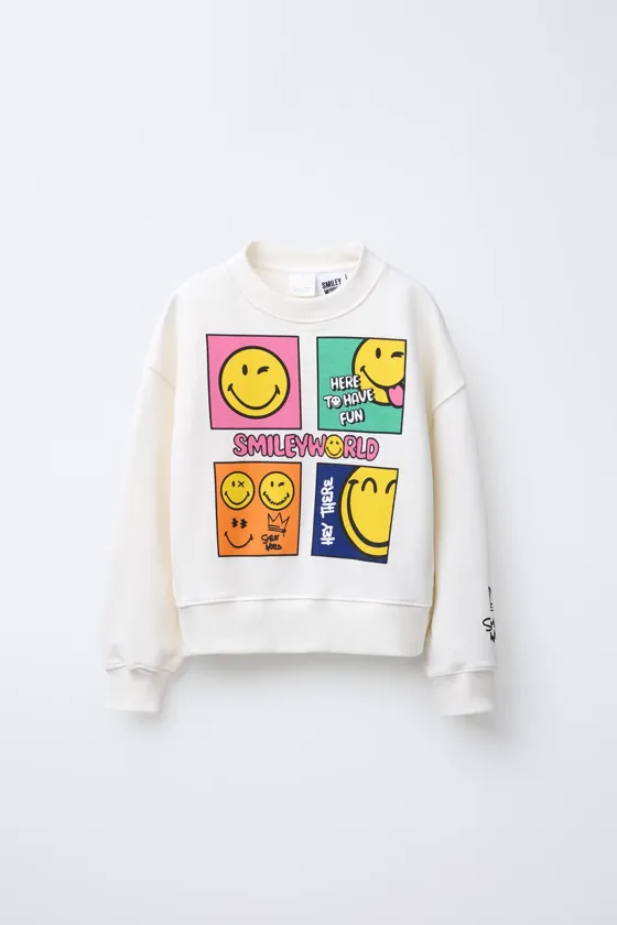 ТОЛСТОВКА С РЕЛЬЕФНЫМ ПРИНТОМ SMILEYWORLD ®