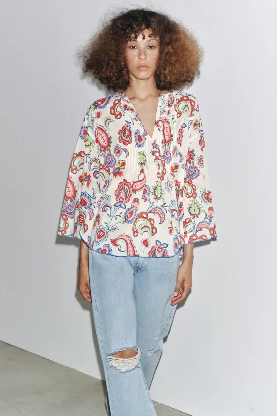 РУБАШКА С ПРИНТОМ коллекция Zara «ZW»