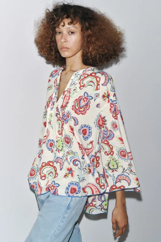 РУБАШКА С ПРИНТОМ коллекция Zara «ZW»