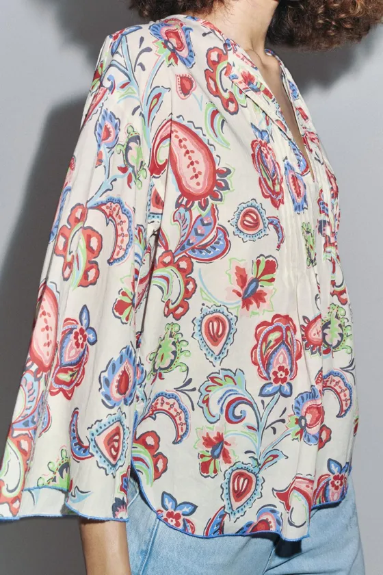 РУБАШКА С ПРИНТОМ коллекция Zara «ZW»