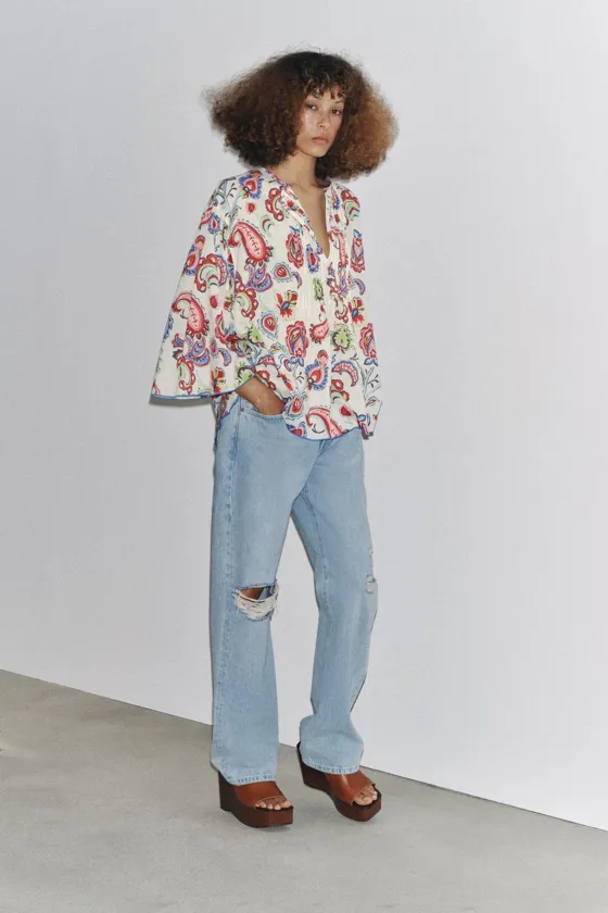 РУБАШКА С ПРИНТОМ коллекция Zara «ZW»