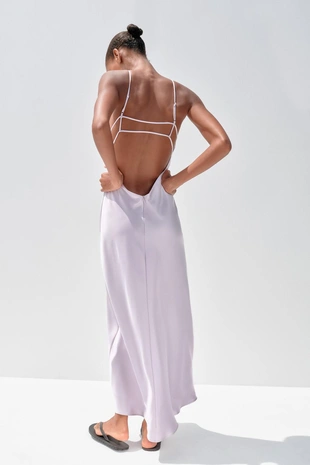 Атласное платье миди- Заказать в России