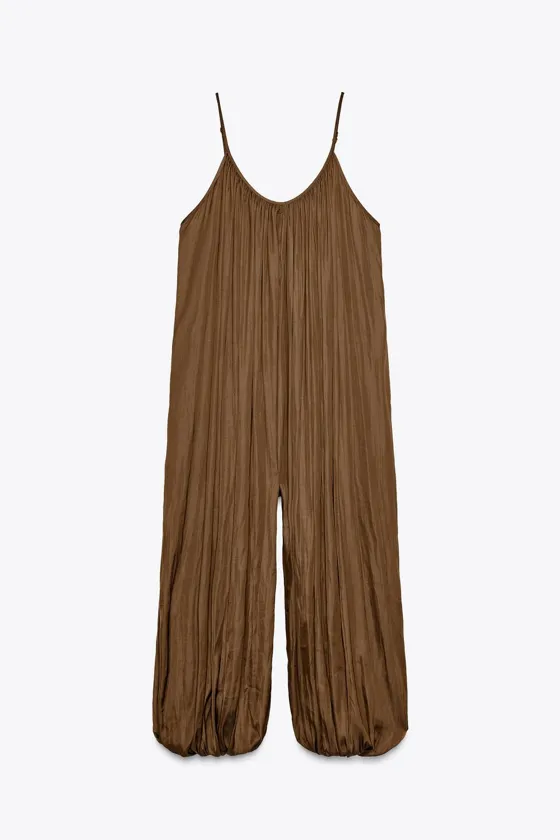 ДЛИННЫЙ ПЛИССИРОВАННЫЙ КОМБИНЕЗОН — ZW COLLECTION