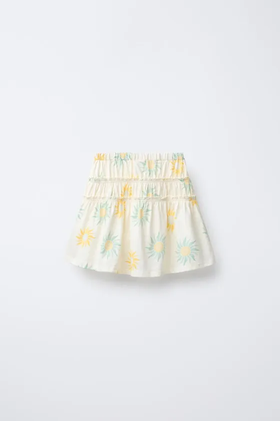 ЮБКА С ПРИНТОМ И ВСТАВКАМИ