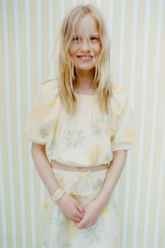 ЮБКА С ПРИНТОМ И ВСТАВКАМИ