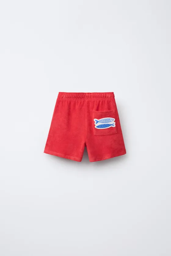 БЕРМУДЫ С ЭФФЕКТОМ ПОЛОТЕНЦА