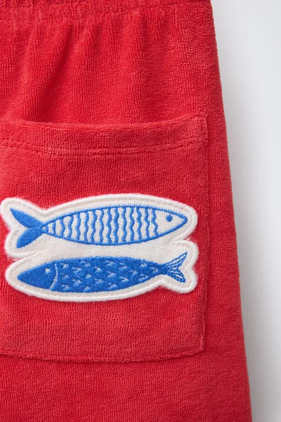 БЕРМУДЫ С ЭФФЕКТОМ ПОЛОТЕНЦА