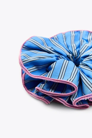 Большая резинка для волос в контрастную полоску- Заказать в России