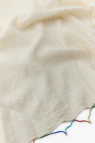 Однотонный платок с бусинами- Заказать в России