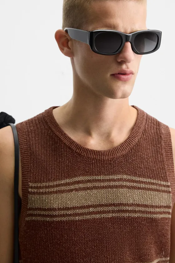 ТРИКОТАЖНАЯ МАЙКА ИЗ ЛЬНА И ВИСКОЗЫ