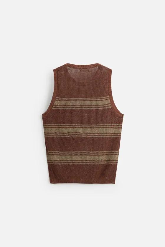 ТРИКОТАЖНАЯ МАЙКА ИЗ ЛЬНА И ВИСКОЗЫ