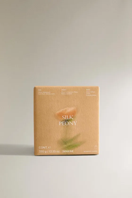 (350 г) ароматическая свеча silk peony
