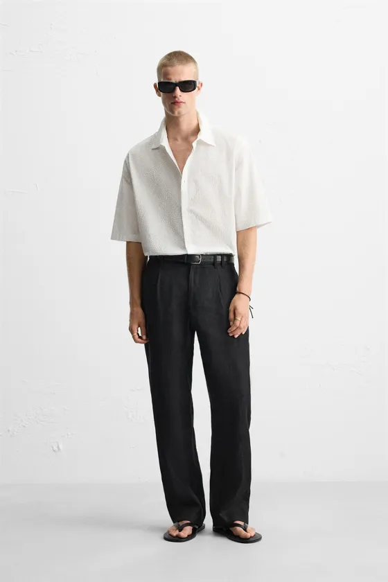РУБАШКА RELAXED FIT С ТЕКСТУРОЙ