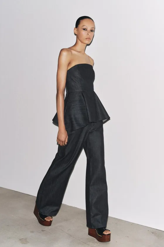 ДЖИНСЫ WIDE LEG С НИЗКОЙ ПОСАДКОЙ — ZW COLLECTION