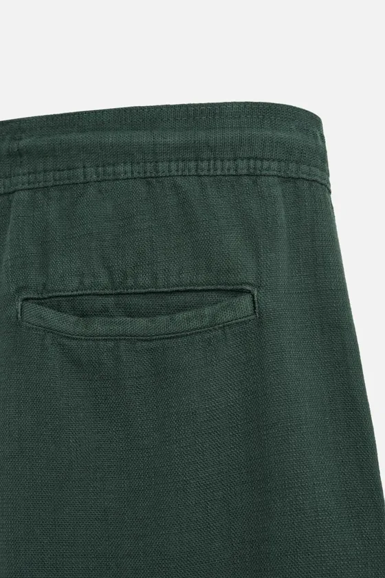 БРЮКИ RELAXED FIT ИЗ РЕЛЬЕФНОЙ ТКАНИ