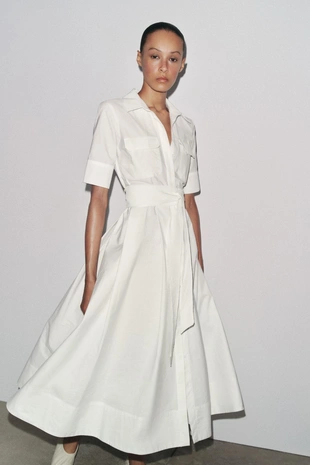 Платье миди из поплина — ZW COLLECTION