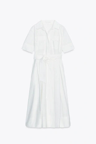 Платье миди из поплина — ZW COLLECTION- Заказать в России