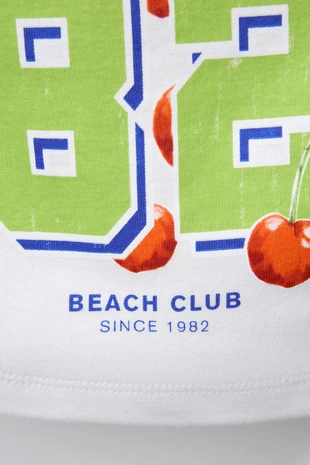 Топ бандо с надписью и принтом «фрукты»- Заказать в России