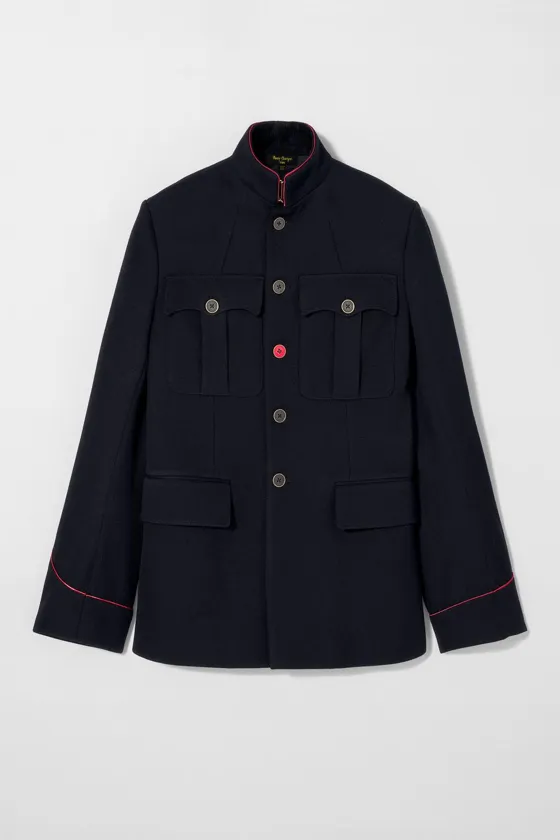 Пиджак из шерсти с контрастными элементами bobby gillespie x zara