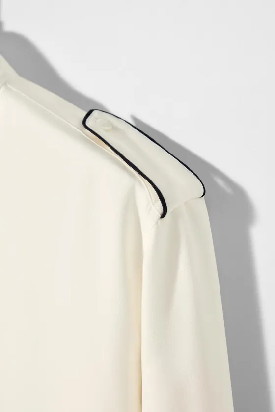 Рубашка contrast shirt bobby gillespie x zara