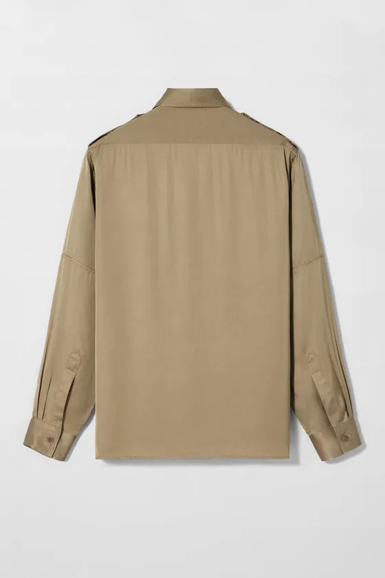 Рубашка из атласа с карманами bobby gillespie x zara