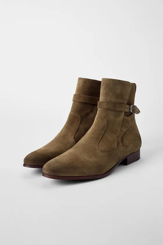 КОЖАНЫЕ САПОГИ С ПРЯЖКОЙ BOBBY GILLESPIE X ZARA