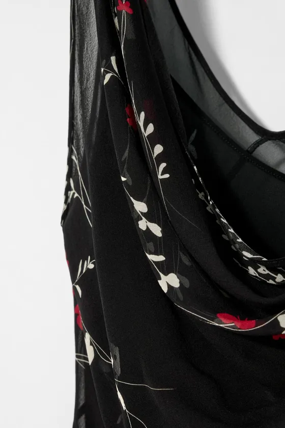 Платье из шелка с принтом kate moss x zara