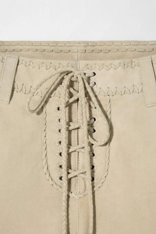 Замшевые брюки на шнуровке KATE MOSS X ZARA- Заказать в России