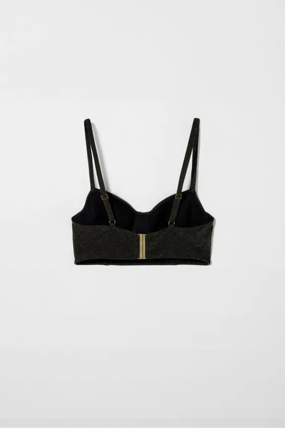 Блестящий бикини топ kate moss x zara