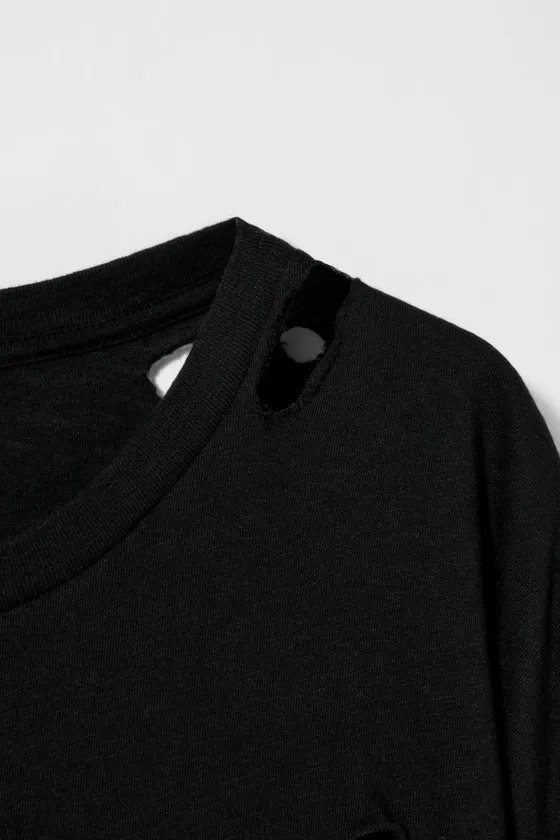 Рваная футболка kate moss x zara
