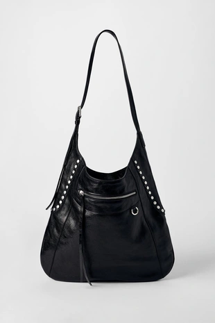 Кожаная сумка-ведро с металлическими деталями KATE MOSS X ZARA- Заказать в России