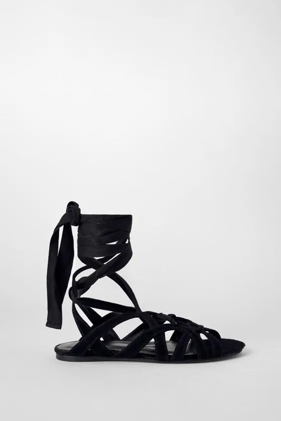 Шлепанцы kate moss x zara на плоской подошве