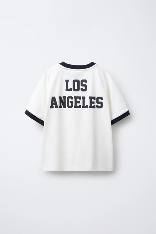 Купить Zara Футболка с текстовым принтом и яркими деталями