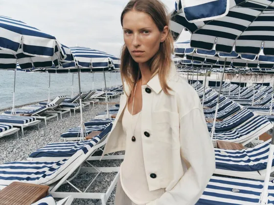 КУРТКА ИЗ ЛЬНА С КОМБИНИРОВАННЫМИ РУКАВАМИ