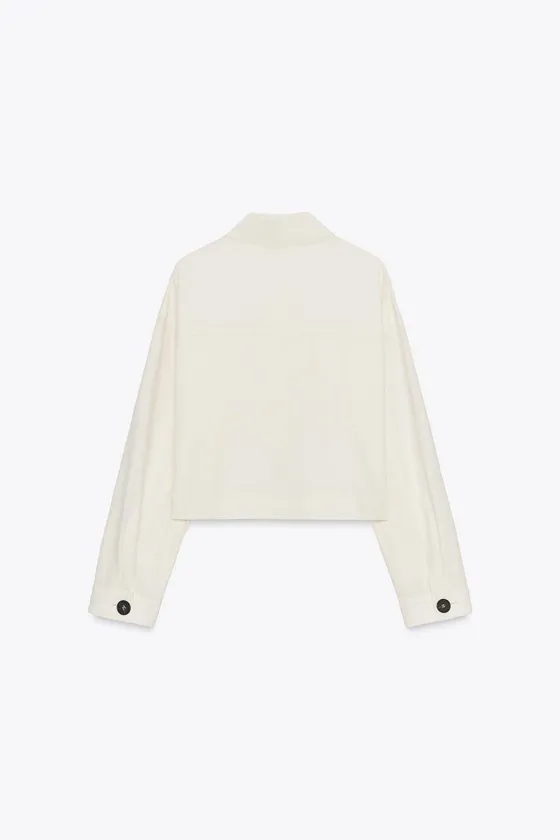 КУРТКА ИЗ ЛЬНА С КОМБИНИРОВАННЫМИ РУКАВАМИ