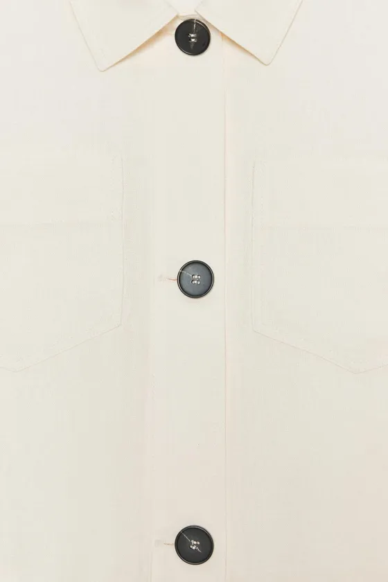 КУРТКА ИЗ ЛЬНА С КОМБИНИРОВАННЫМИ РУКАВАМИ