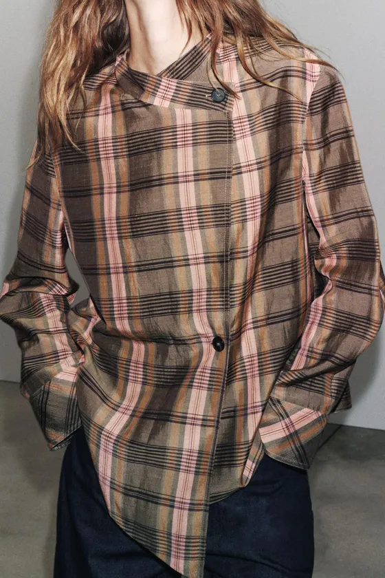 КУРТКА-РУБАШКА ОВЕРСАЙЗ В КЛЕТКУ — ZW COLLECTION