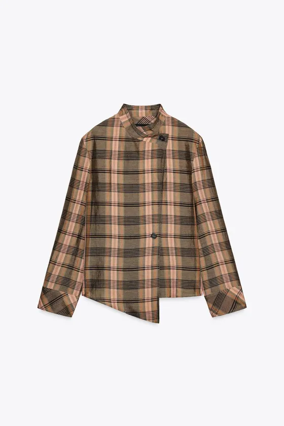 КУРТКА-РУБАШКА ОВЕРСАЙЗ В КЛЕТКУ — ZW COLLECTION