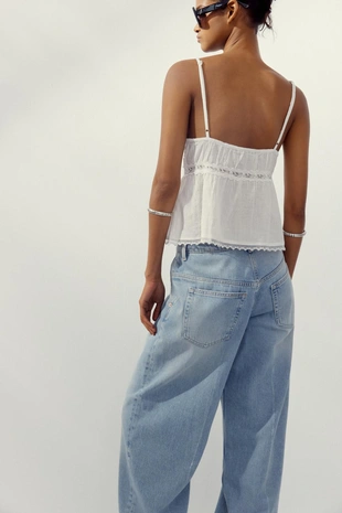 Топ из марли с кружевом- Заказать в России