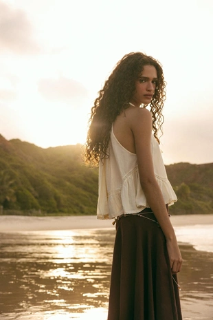 Топ из шифона с вышивкой- Заказать в России