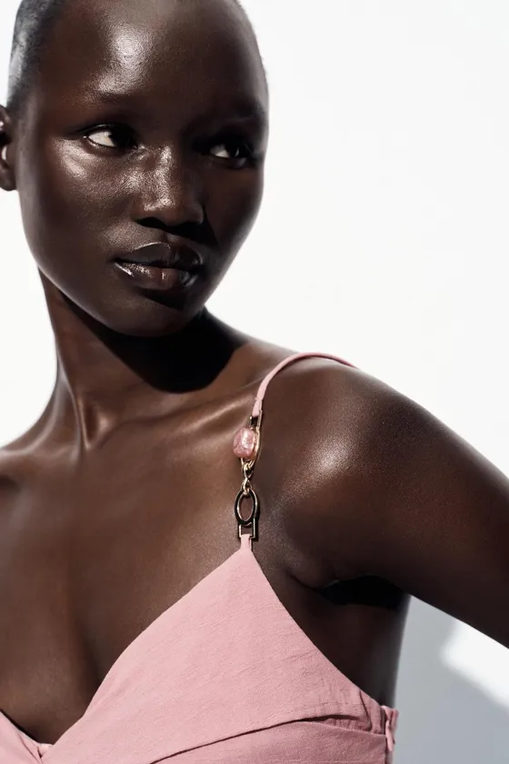 ПЛАТЬЕ МИДИ С ФУРНИТУРОЙ