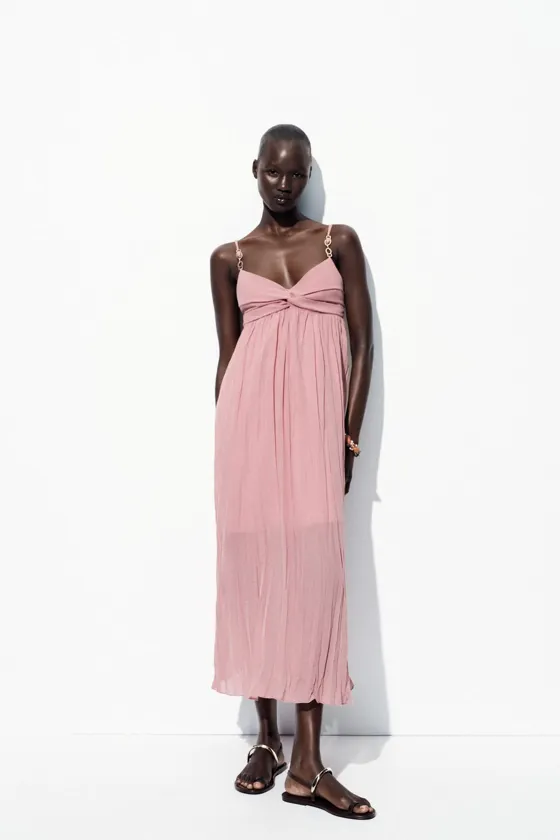 ПЛАТЬЕ МИДИ С ФУРНИТУРОЙ