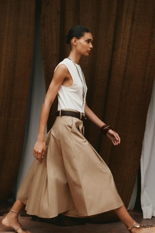 Комбинированное платье с ремнем- Заказать в России