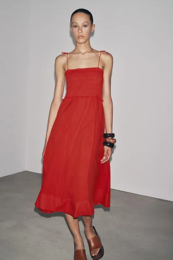 ХЛОПКОВОЕ ПЛАТЬЕ МИДИ — ZW COLLECTION