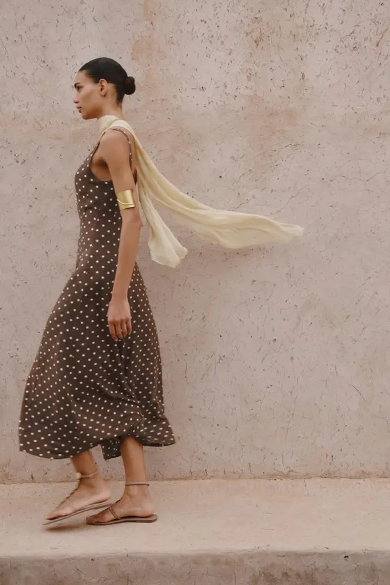 ПЛАТЬЕ МИДИ В ГОРОШЕК