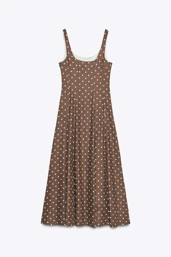 ПЛАТЬЕ МИДИ В ГОРОШЕК