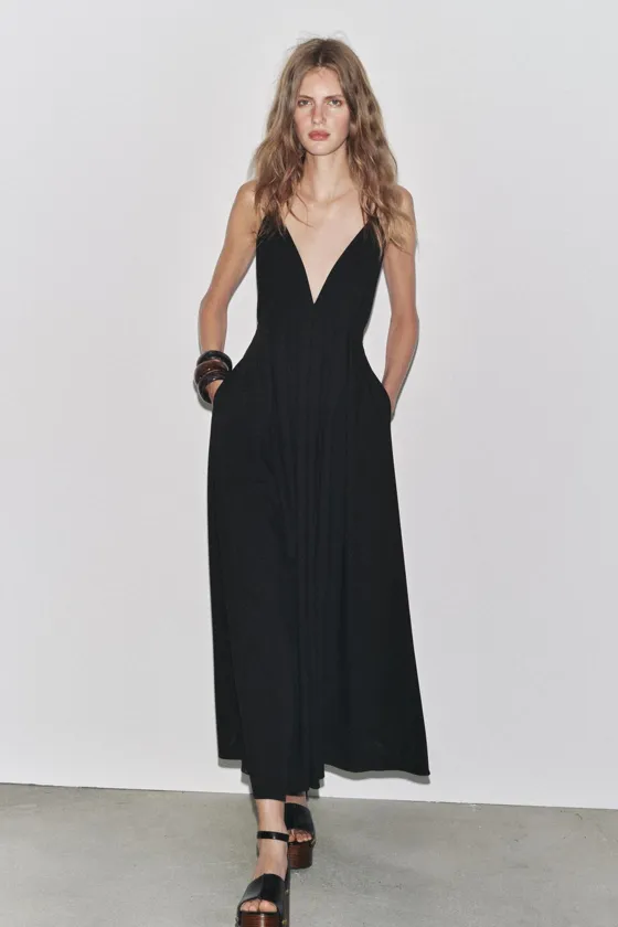 ДЛИННОЕ ПЛАТЬЕ С ЗАВЯЗКАМИ ZW COLLECTION