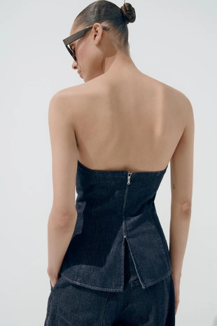 Джинсовый топ-бандо TRF- Заказать в России