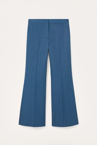 Брюки LIMITED EDITION со стрелками и расширенными брючинами в полоску- Заказать в России